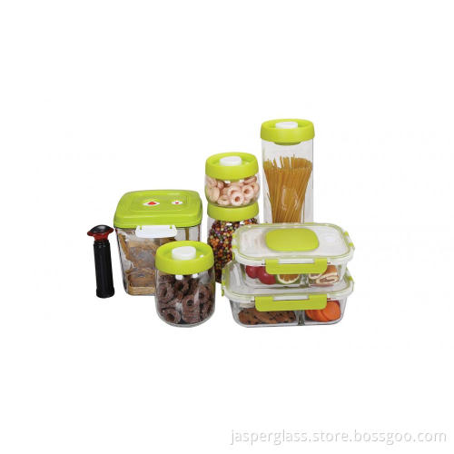 High Borosilicate Glass Food Container With Vacuum Lid